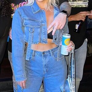Fashion Nova Light Blue Denim Jacket